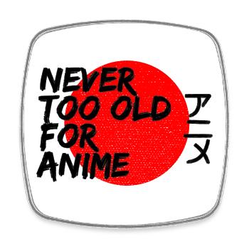Jamais trop vieux pour la conception de streetwear d’anime au Japon - Magnet carré - blanc - Devant