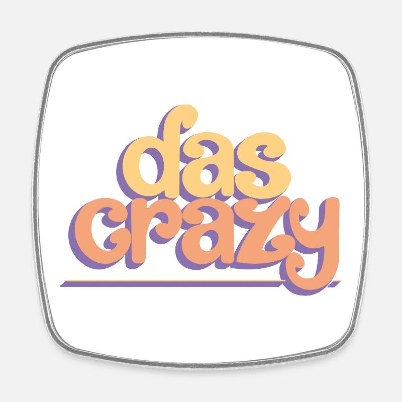 The Crazy - Square fridge magnet - white