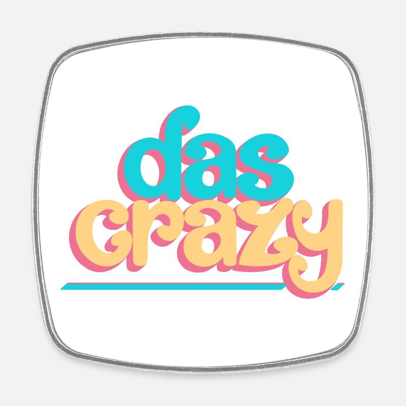 The Crazy - Square fridge magnet - white