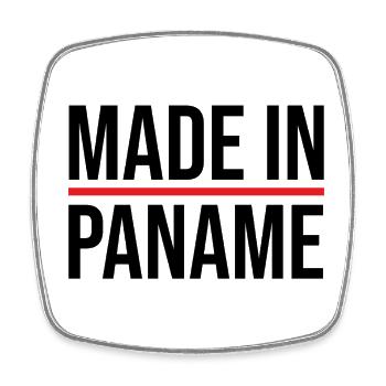 Made in Paname - Magnet carré - blanc - Devant
