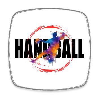 Handball - Viereckiger Kühlschrankmagnet - Weiß - Vorne