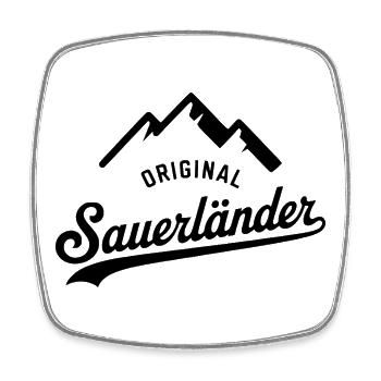 Sweat à capuche Sauerland – Fierté, humour et amour de la maison - Magnet carré - blanc - Devant