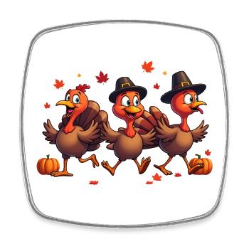 Thanksgiving Truthahn Baby - Viereckiger Kühlschrankmagnet - Weiß - Vorne