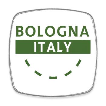 Bologna Italy Green Emblem - Square fridge magnet - white - Front