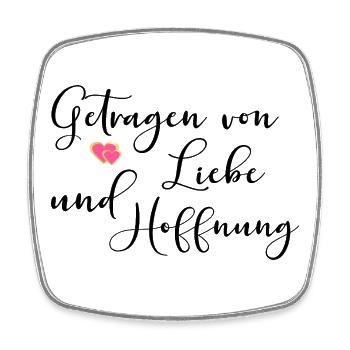 LOVE HOPE SAYINGS GRIEF - Square fridge magnet - white - Front
