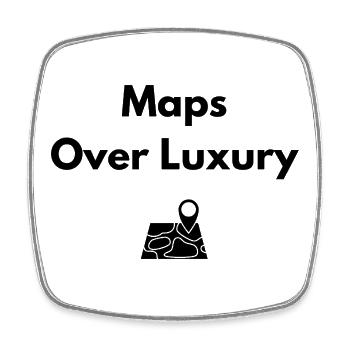 Maps Over Luxury – Abenteuer Shirt - Viereckiger Kühlschrankmagnet - Weiß - Vorne