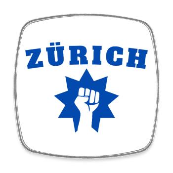 Zürich - Viereckiger Kühlschrankmagnet - Weiß - Vorne