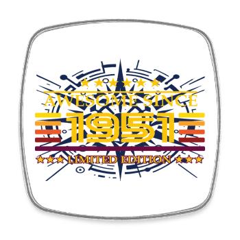 Awesome since 1951 Limited Edition - Square fridge magnet - white - Front