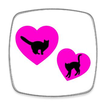 feline - Square fridge magnet - white - Front