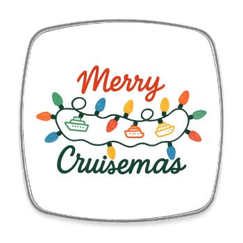Weihnachten Kreuzfahrt Merry Cruisemas - Viereckiger Kühlschrankmagnet - Weiß - Vorne