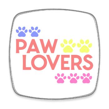 Rainbow Paw Liebhaber - Viereckiger Kühlschrankmagnet - Weiß - Vorne