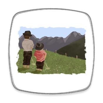 Biesler - Square fridge magnet - white - Front