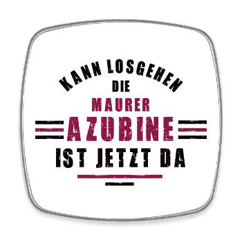 Trainee bricklayer apprenticeship training bricklayer - Square fridge magnet - white - Front