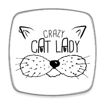 maman chats - Magnet carré - blanc - Devant
