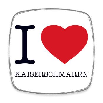 I love Kaiserschmarrn - Viereckiger Kühlschrankmagnet - Weiß - Vorne