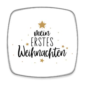 Mein erstes Weihnachten - Viereckiger Kühlschrankmagnet - Weiß - Vorne