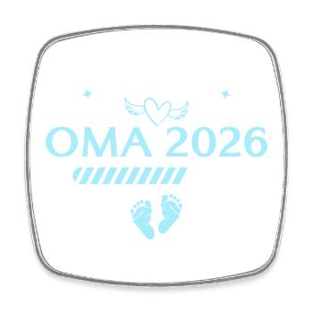 Ich werde Oma 2026 Schwangerschaft ankündigen - Viereckiger Kühlschrankmagnet - Weiß - Vorne