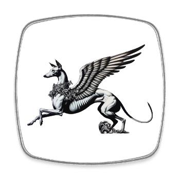 Ángel Guardián Nr4 - Square fridge magnet - white - Front