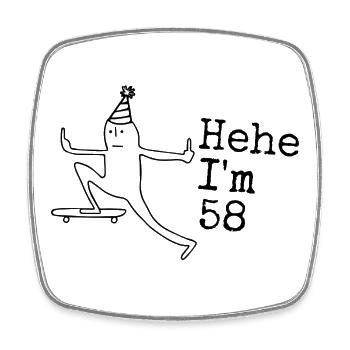 Cadeau drôle pour 58 ans 58 ans 58 - Magnet carré - blanc - Devant