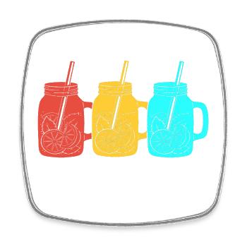 Sweet Tea - Viereckiger Kühlschrankmagnet - Weiß - Vorne
