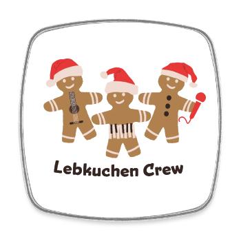 Lebkuchen Crew Musik Musiker Weihnachten - Viereckiger Kühlschrankmagnet - Weiß - Vorne