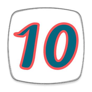 10. 10 YEARS. 10th ANNIVERSARY. 10 YEAR ANNIVERSARY. - Square fridge magnet - white - Front