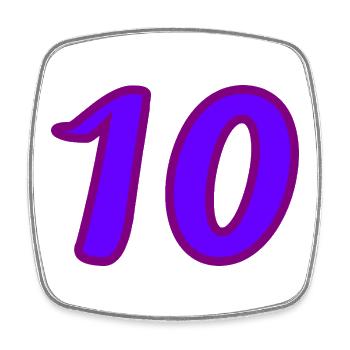 10. 10 YEARS. 10th ANNIVERSARY. 10 YEAR ANNIVERSARY. - Square fridge magnet - white - Front