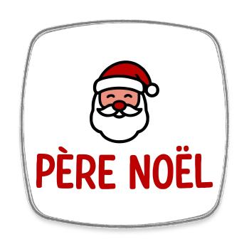 Santa Claus humor - Square fridge magnet - white - Front