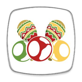 Bingo Game Bingo & Maracas Fiesta Bingo - Square fridge magnet - white - Front