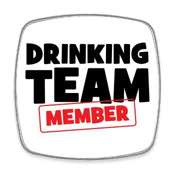 Mitglied des Trinkteams / Alkohol - Viereckiger Kühlschrankmagnet - Weiß - Vorne