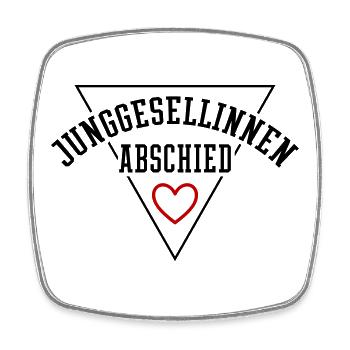 Junggesellinnenabschied Herz Mädels - Viereckiger Kühlschrankmagnet - Weiß - Vorne
