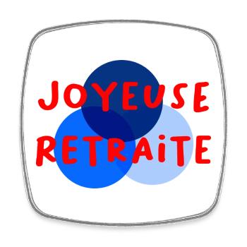 RETIREMENT. RETIREMENT. RETIRED. RETIREMENT - Square fridge magnet - white - Front