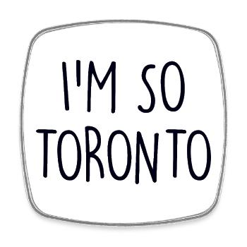 Toronto, Canada - Square fridge magnet - white - Front
