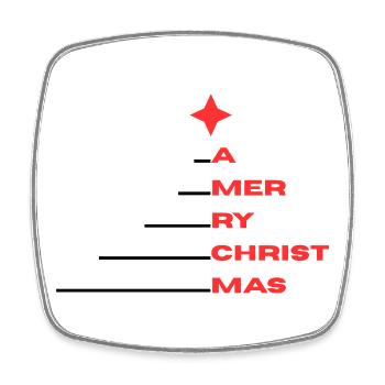A Merry Christmas - Square fridge magnet - white - Front