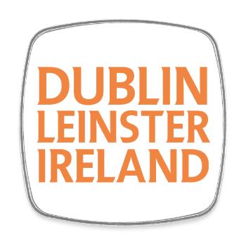 Dublin – Irland Textdesign - Viereckiger Kühlschrankmagnet - Weiß - Vorne