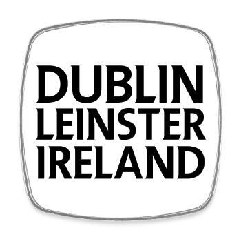 Dublin – Irland Textdesign - Viereckiger Kühlschrankmagnet - Weiß - Vorne