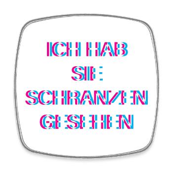 Hardtekk Tekk - Square fridge magnet - white - Front
