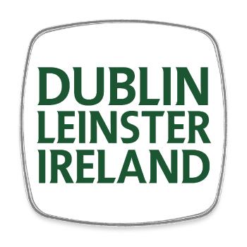 Dublin – Irland Textdesign - Viereckiger Kühlschrankmagnet - Weiß - Vorne
