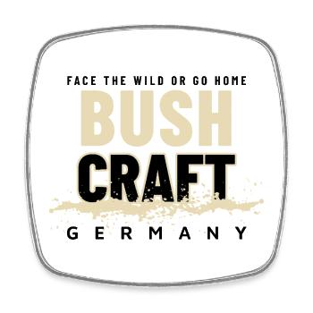 Bushcraft Schriftzug Outdoor Survival Craft Design - Viereckiger Kühlschrankmagnet - Weiß - Vorne