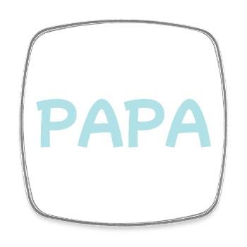 Soon Dad of Love Gift Future Father - Square fridge magnet - white - Front