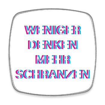 Hardtekk Tekk - Square fridge magnet - white - Front