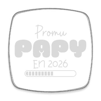 2026 zum Opa befördert: Geschenk zukünftiger Opa Humor - Viereckiger Kühlschrankmagnet - Weiß - Vorne