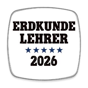 Geography Teacher 2026 Occupation Studies Teacher Training Geo - Square fridge magnet - white - Front