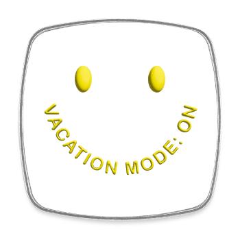 Vacation Mode On Good Mood Statement - Square fridge magnet - white - Front