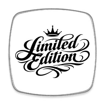 Limited Edition Tattoo - Viereckiger Kühlschrankmagnet - Weiß - Vorne