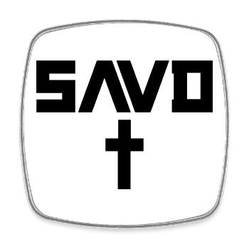 Redeemed Cross Bible Christian Faith Jesus Erl - Square fridge magnet - white - Front