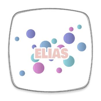 Pastellkreise Elias - Viereckiger Kühlschrankmagnet - Weiß - Vorne