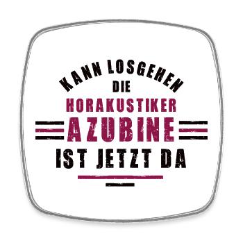 Azubine Hörakustiker Lehre Ausbildung Hörakustik - Viereckiger Kühlschrankmagnet - Weiß - Vorne