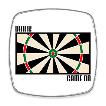 Dart,Darts,Dartboard - Viereckiger Kühlschrankmagnet - Weiß - Vorne