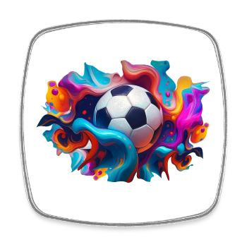 Colorful Soccer | Soccer Players - Square fridge magnet - white - Front